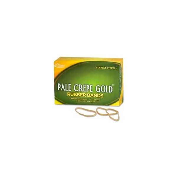 Alliance Rubber Alliance Pale Crepe Gold Rubber Bands, Size No 32, 3"x 1/8", Natural, 1 lb. Box 20325 - main